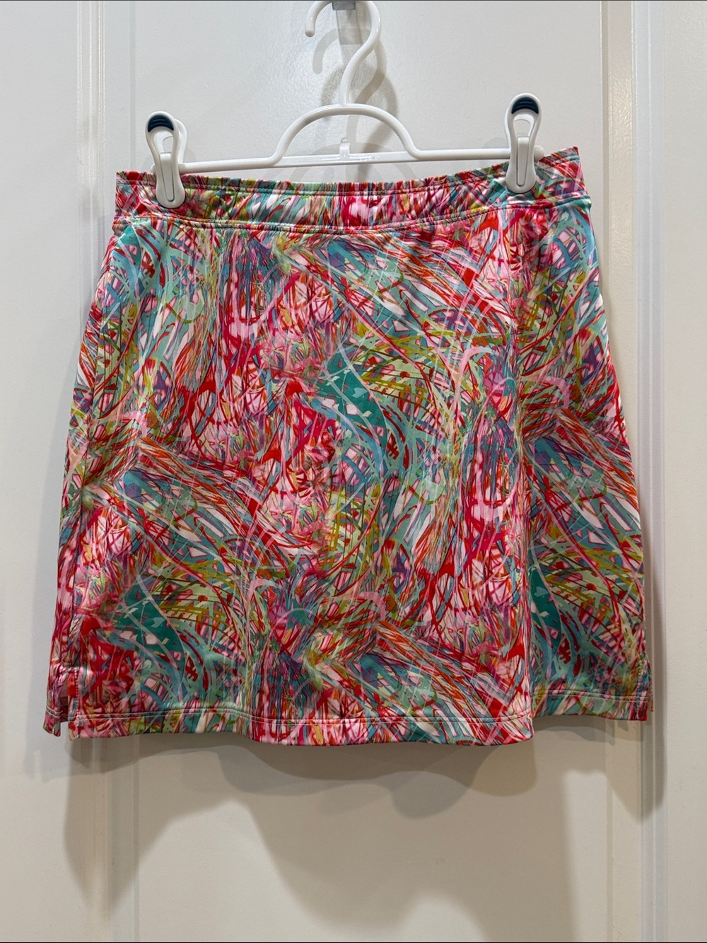 Above Par Vibrant Pink & Teal Abstract Golf Skirt